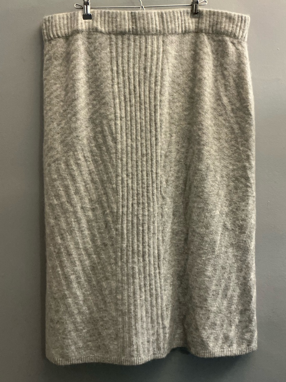 Simply Vera Vera Wang XXL Gray Cable Knit Sweater Midi Skirt Cozy Pull-On